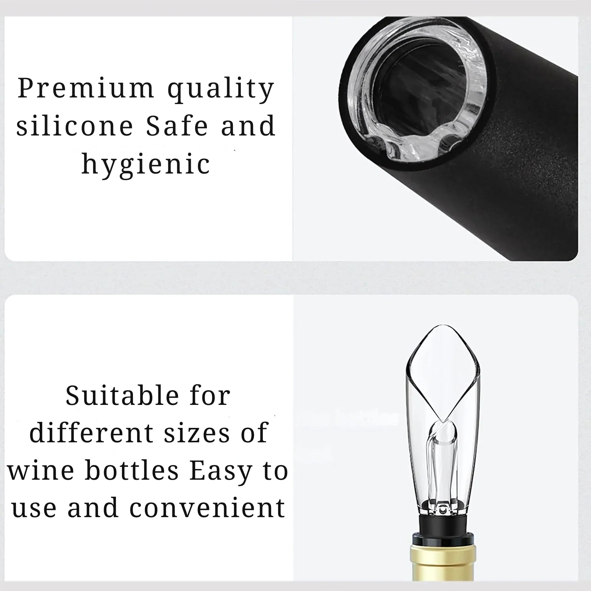 Automatic Electric Wine Bottle Opener Gift Set – Rechargeable, with Foil Cutter, Wine Pourer & Vacuum Stoppers - 4A's Global
