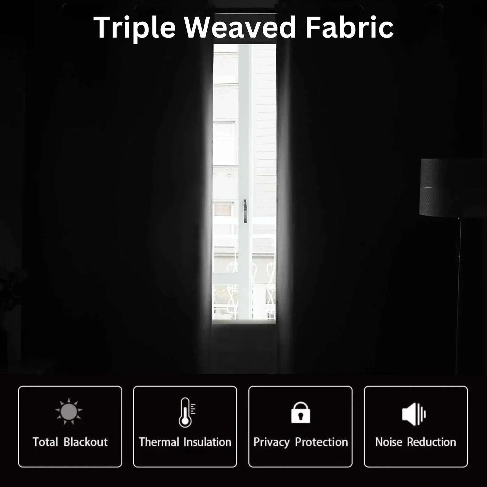 Thermal Blackout Eyelet Curtains – Ready Made Insulated Privacy & Noise Reducing Drapes - 4A's Global