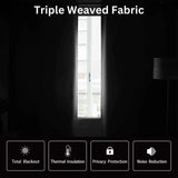 Thermal Blackout Eyelet Curtains – Ready Made Insulated Privacy & Noise Reducing Drapes - 4A's Global