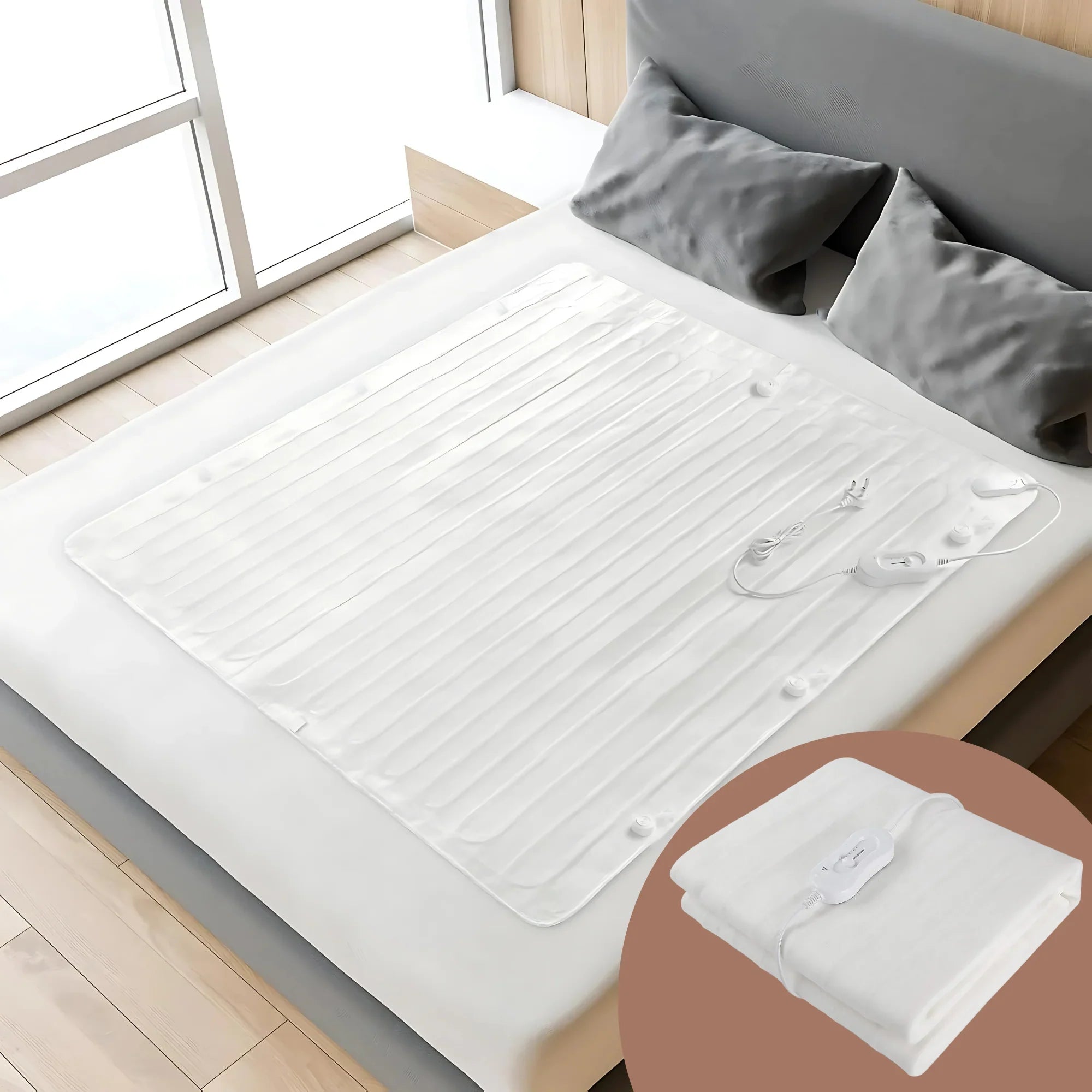 Heated Electric Blanket β Soft Microfiber with 3 Heat Settings Overheat Protection - 4A's Global