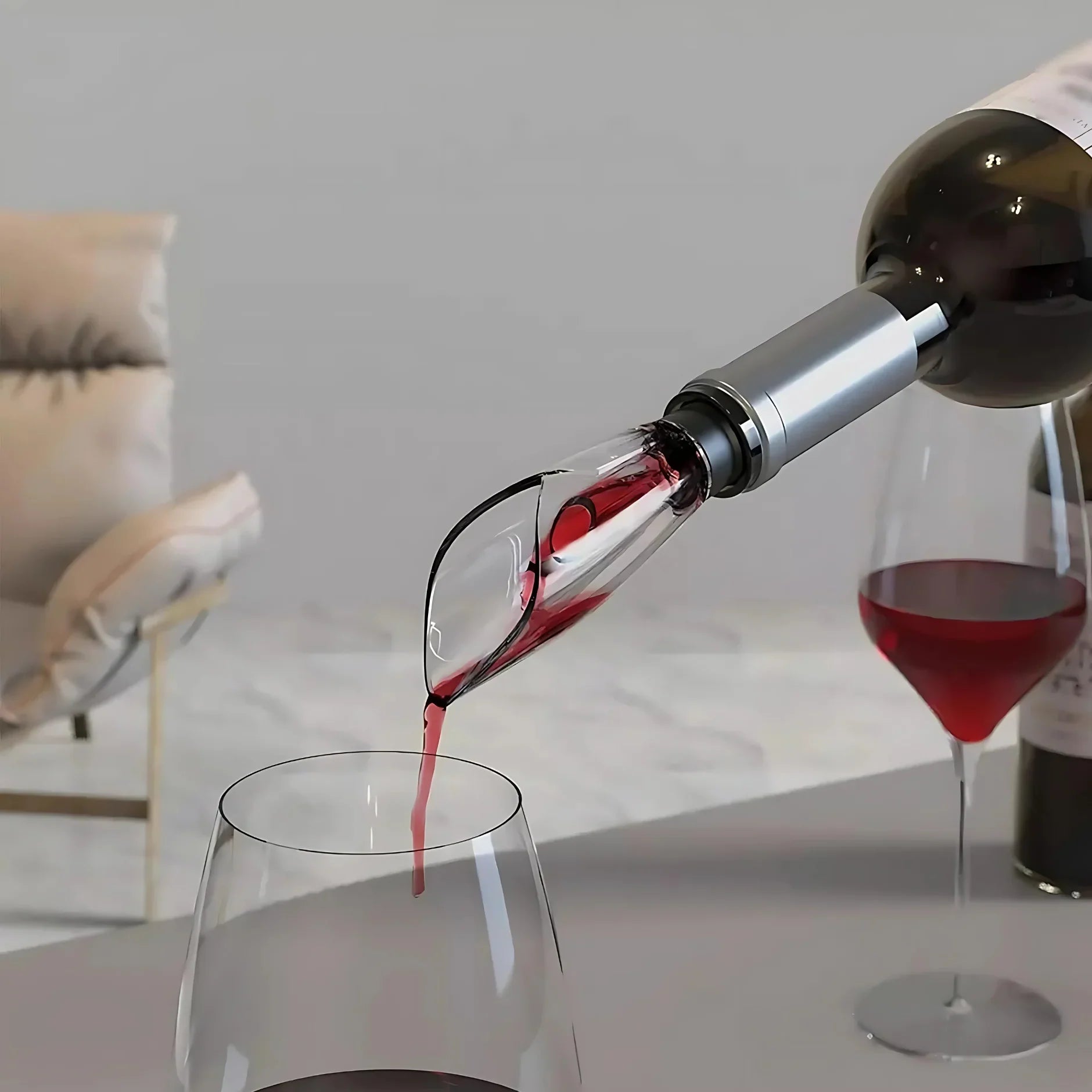 Automatic Electric Wine Bottle Opener Gift Set – Rechargeable, with Foil Cutter, Wine Pourer & Vacuum Stoppers - 4A's Global