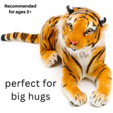 Extra-Large Tiger Plush Stuffed Toy Squeeze Me – 70cm | Soft Stuffed Animal Cushion & Gift (27.5 inches/70 cm) - 4A's Global