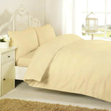 Double Duvet Cover - Premium King-Size Duvet Cover Set – Navy Percale, 3-Piece - Duvet with 2 Matching Pillowcases - Baby Yellow - 4A's Global