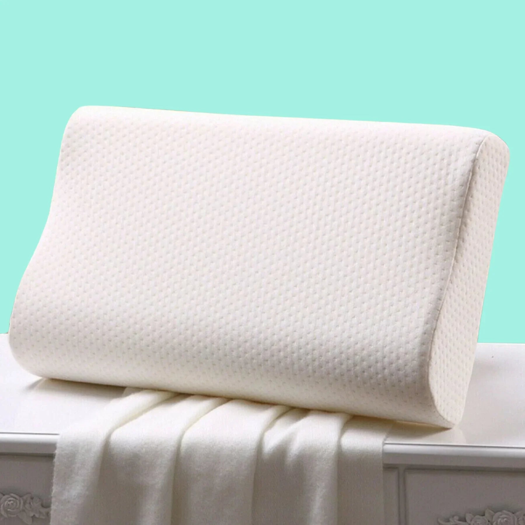 Memory Foam Pillows Contour - Multi Height Bamboo Cool Max Pillow Cool Max Cover | Ergonomic Memory Foam Cooling Pillow - 4A's Global