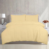 Double Duvet Cover - Premium King-Size Duvet Cover Set – Navy Percale, 3-Piece - Duvet with 2 Matching Pillowcases - Baby Yellow - 4A's Global