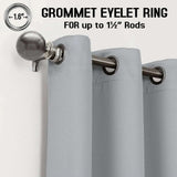 Thermal Blackout Eyelet Curtains – Ready Made Insulated Privacy & Noise Reducing Drapes - 4A's Global