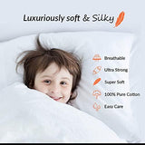 Double Duvet Cover Plain Dyed Percale Soft Bedding Set with 2 Pillowcases Premium King Size 3 Piece Duvet Quilt Cover Set Navy Cream