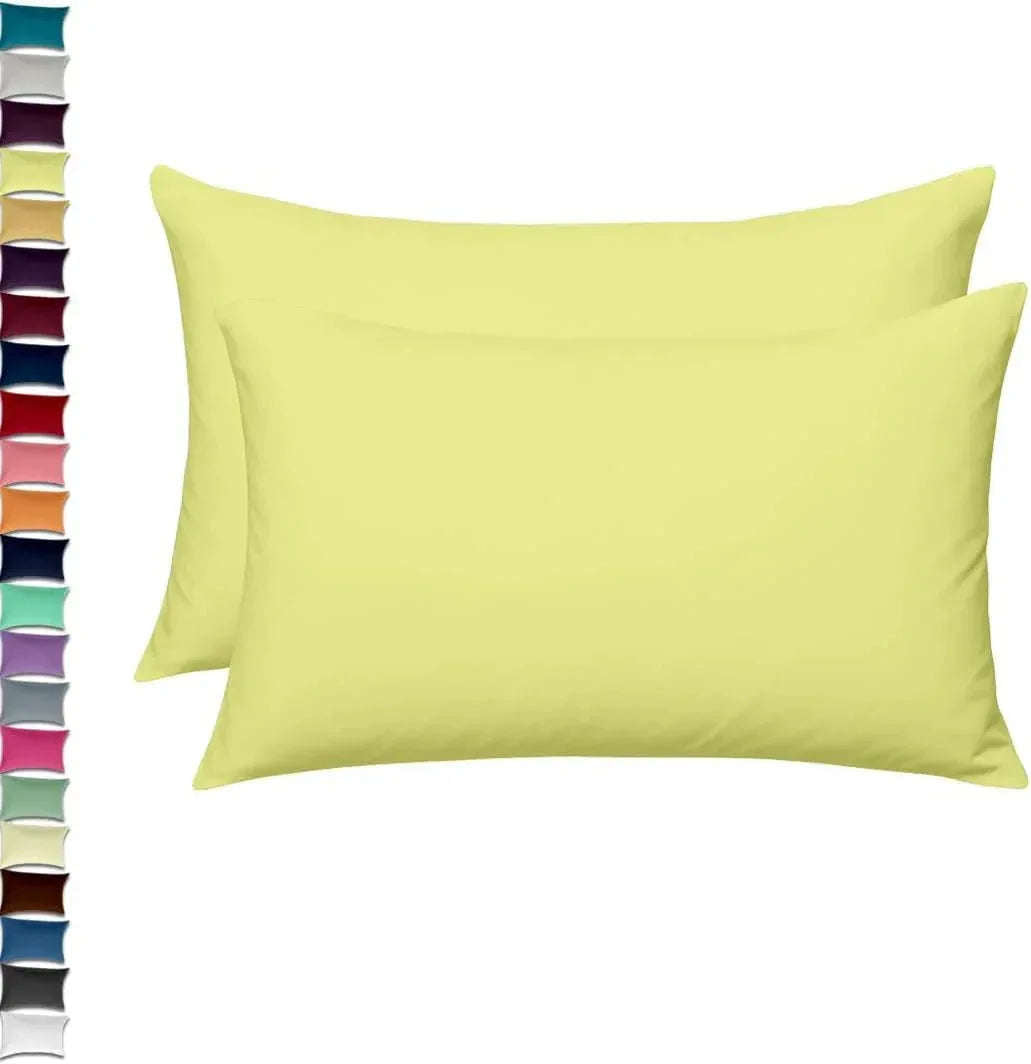 2x Luxury Percale Polycotton Pillowcases – Soft & Durable - 4A's Global
