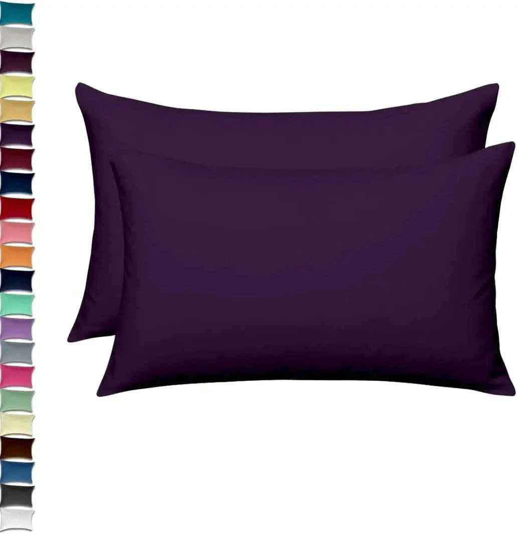 2x Luxury Percale Polycotton Pillowcase Pair – Soft, Durable & Easy-Care Bedding 4A's Global