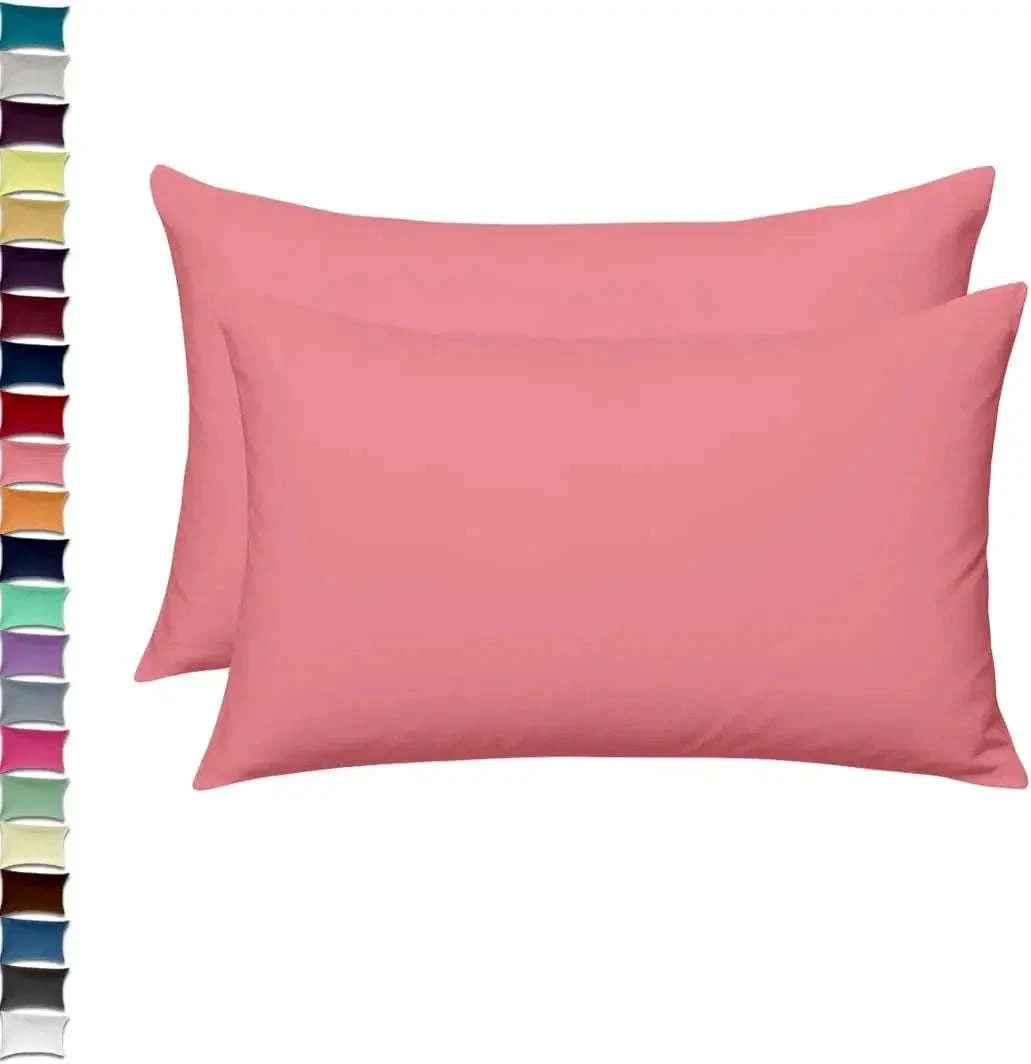 2x Luxury Percale Polycotton Pillowcase Pair – Soft, Durable & Easy-Care Bedding 4A's Global