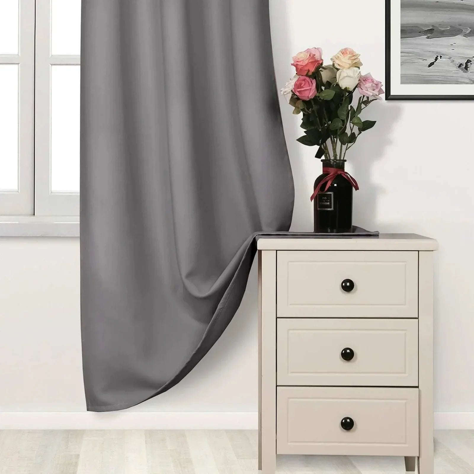 Thermal Blackout Eyelet Curtains – Ready Made Insulated Privacy & Noise Reducing Drapes - 4A's Global
