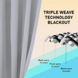 Thermal Blackout Eyelet Curtains β Ready Made Insulated Privacy & Noise Reducing Drapes - 4A's Global