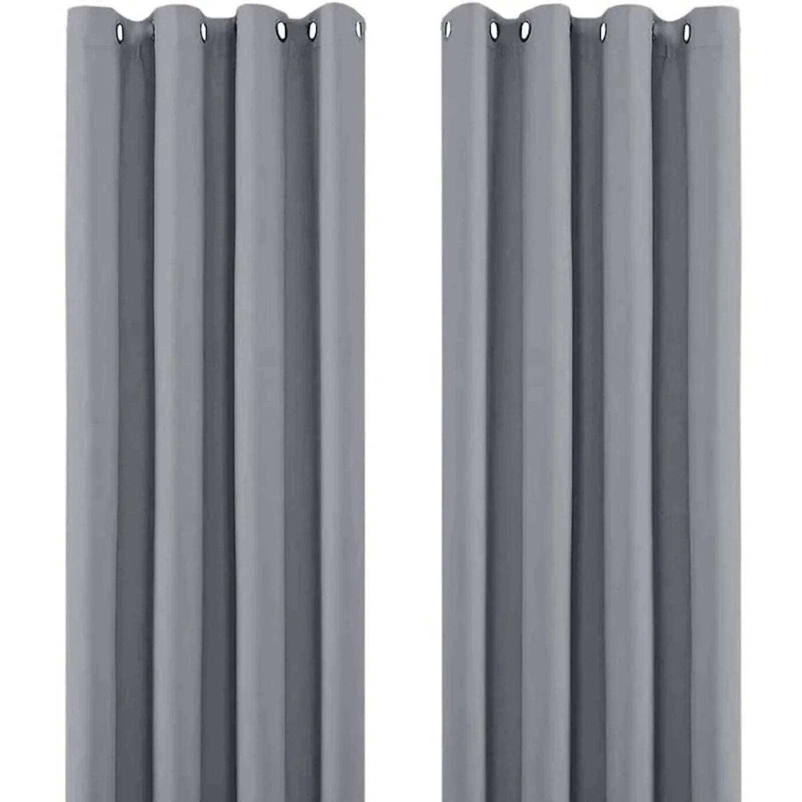 Thermal Blackout Eyelet Curtains – Ready Made Insulated Privacy & Noise Reducing Drapes - 4A's Global