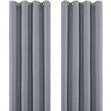 Thermal Blackout Eyelet Curtains – Ready Made Insulated Privacy & Noise Reducing Drapes - 4A's Global
