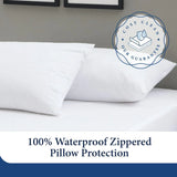 Fully Zippered Waterproof Pillow Protector – Bed Bug Proof, Anti-Allergy & Breathable - 4A's Global