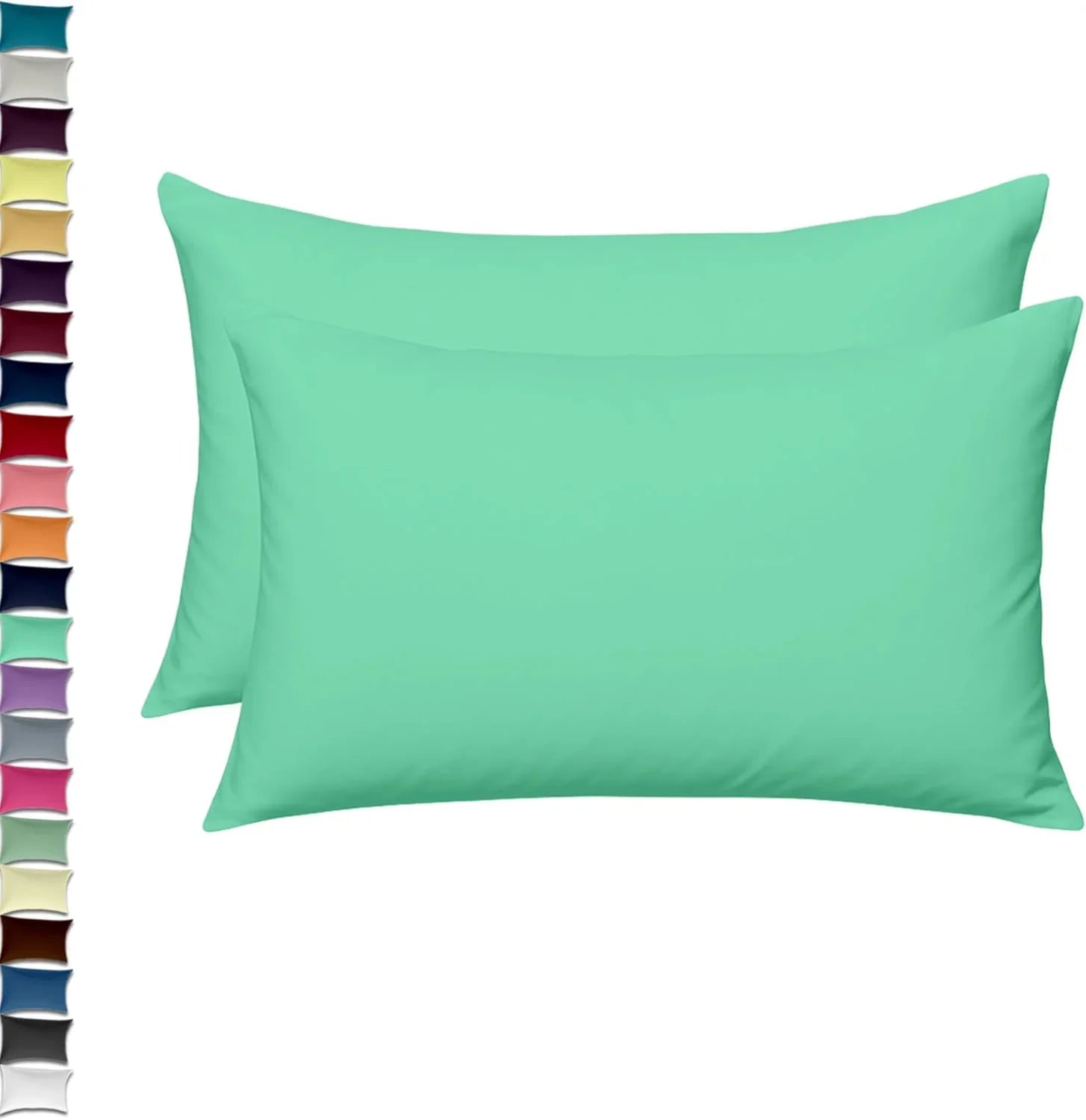 2x Percale Polycotton Pillowcase Pair – Luxury Soft, Durable & Hotel-Quality Bedding for UK Beds (Copy) - 4A's Global