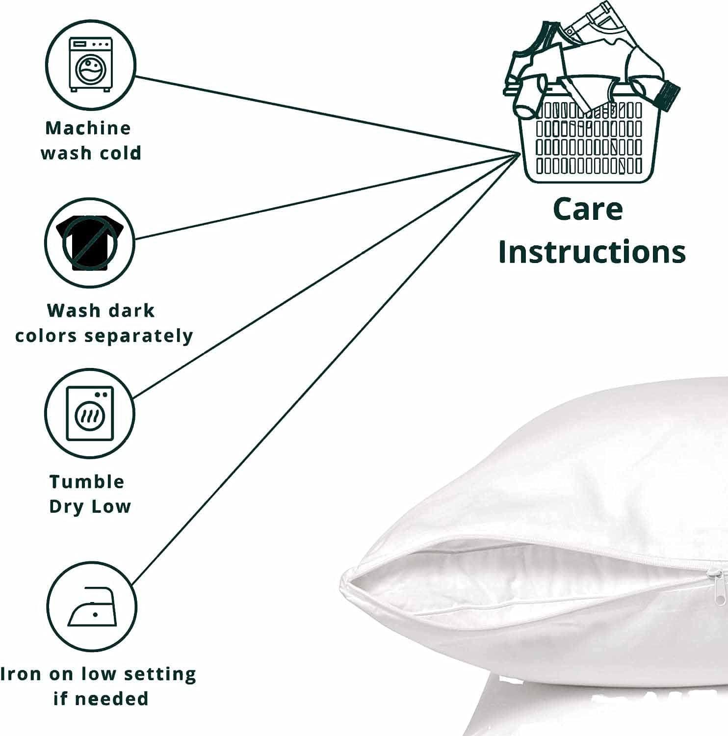 Fully Zippered Waterproof Pillow Protector – Bed Bug Proof, Anti-Allergy & Breathable - 4A's Global