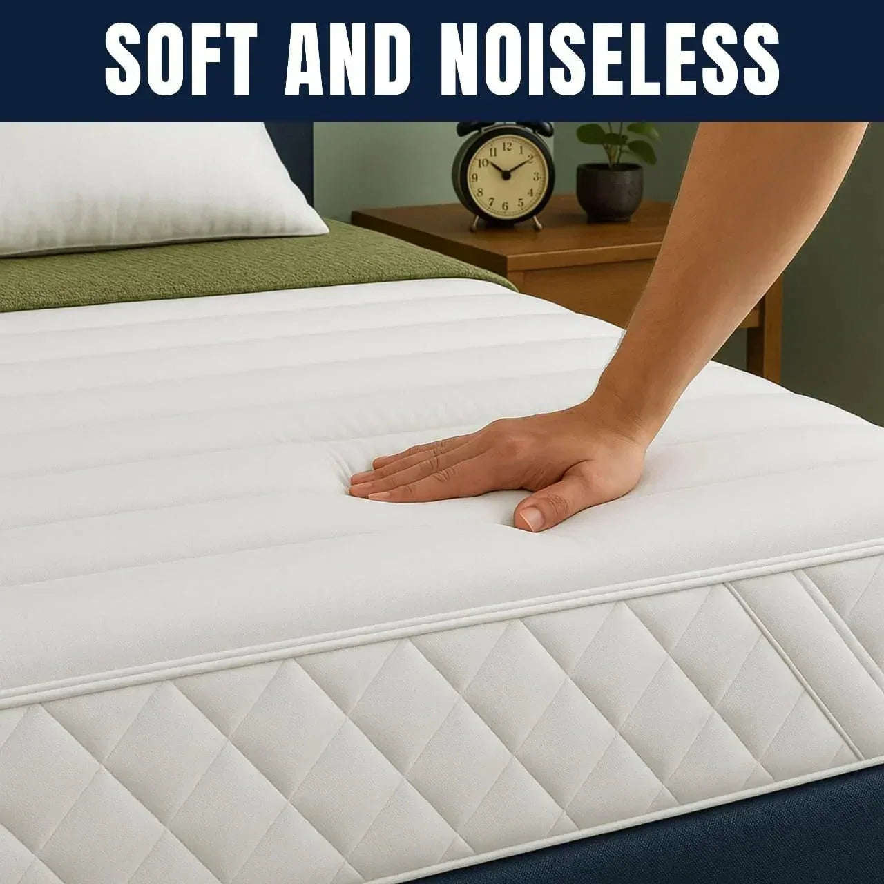 Hypoallergenic Luxury Mattress Topper – 4cm Deep Microfibre Comfort Layer | Breathable, Soft & Secure Fit | UK Sizes - 4A's Global