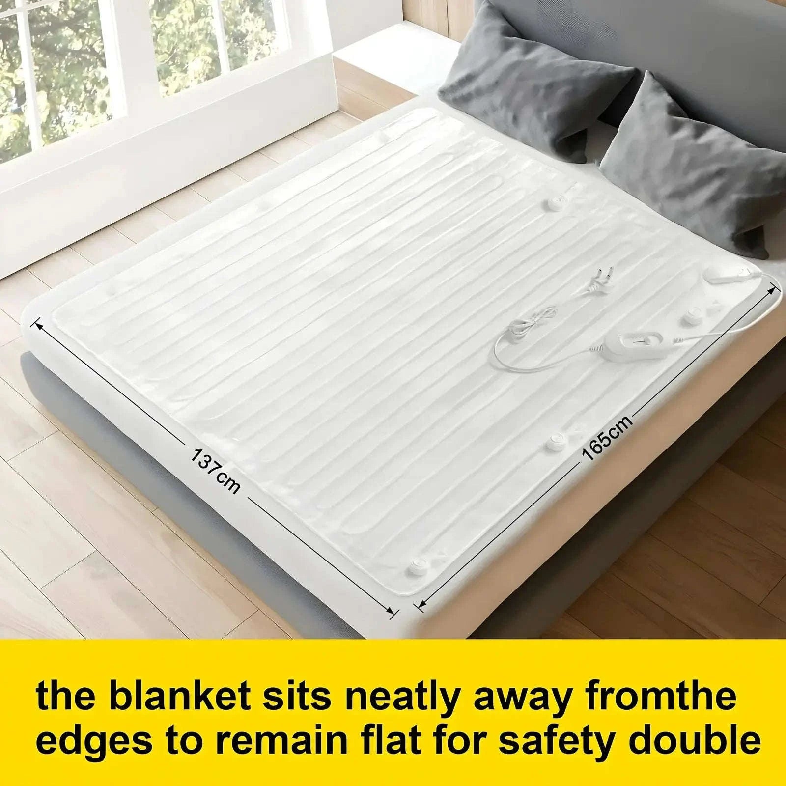 Heated Electric Blanket – Soft Microfiber with 3 Heat Settings Overheat Protection 4A's Global