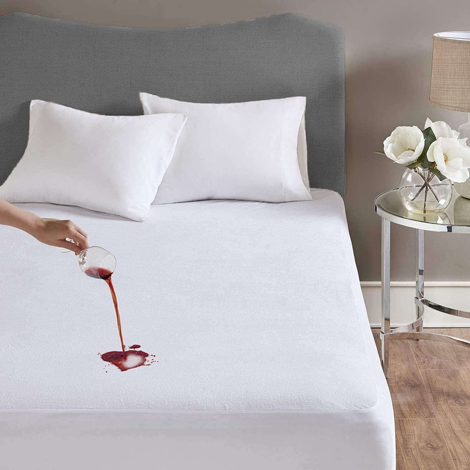 Extra Deep Waterproof Terry Bed Sheet Protector – Cozy, Breathable & 100% Leak-Proof Comfort | Multiple UK Sizes - 4A's Global