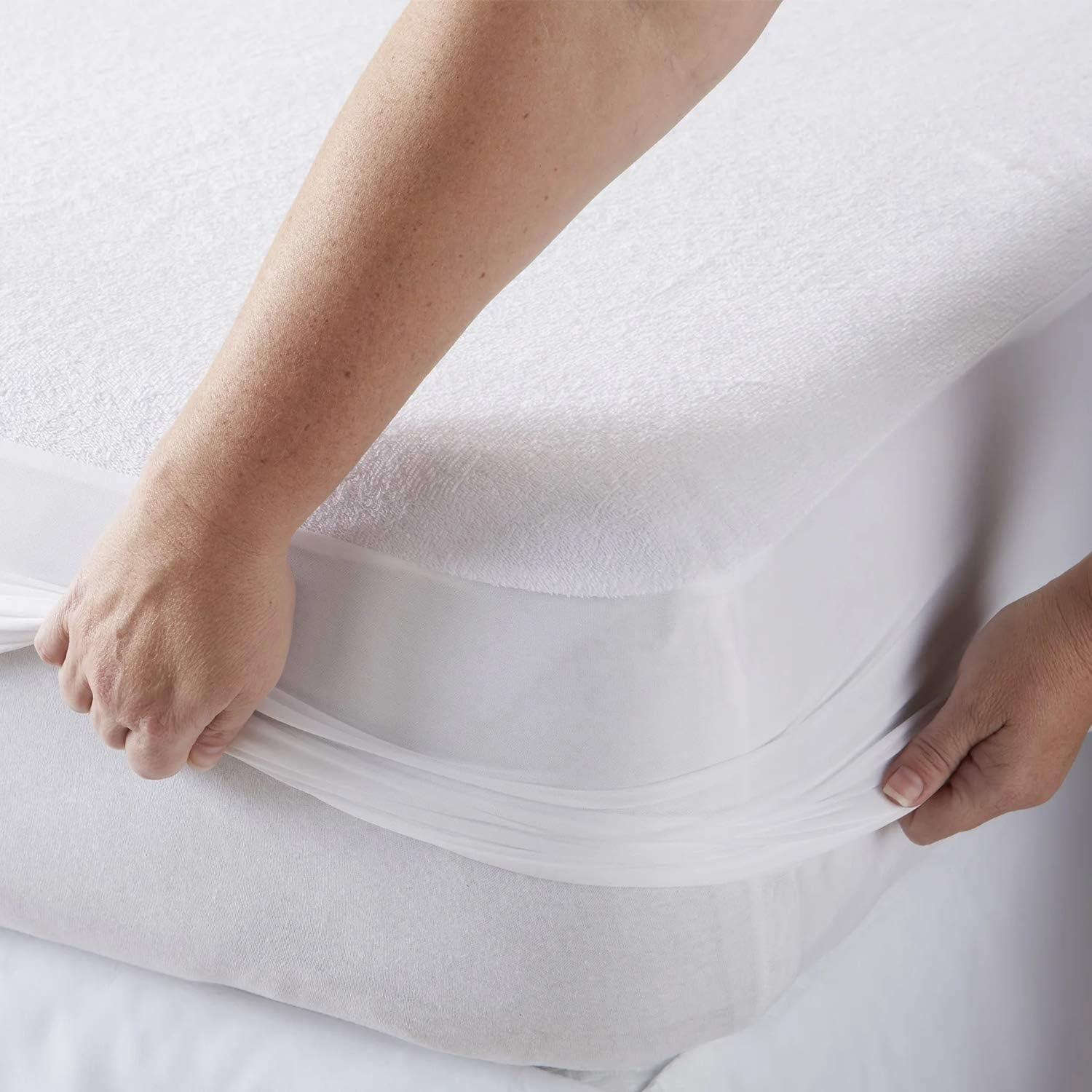 Extra Deep Waterproof Terry Bed Sheet Protector – Cozy, Breathable & 100% Leak-Proof Comfort | Multiple UK Sizes - 4A's Global