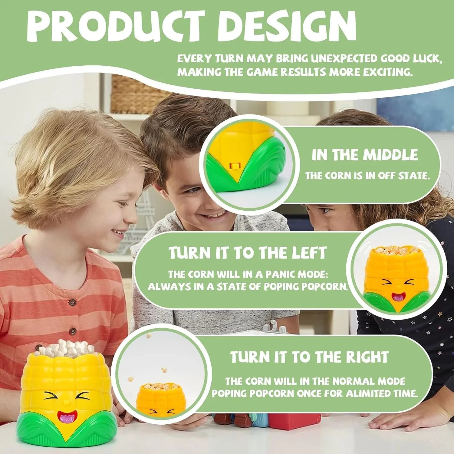 Kids Board Games for Family Night Party Games Who get’s Most Popcorn Board Game Family Fun Popcorn Catch Board Game – 2–4 Players, Ages 8+, Party & Family Night Entertainment - 4A's Global