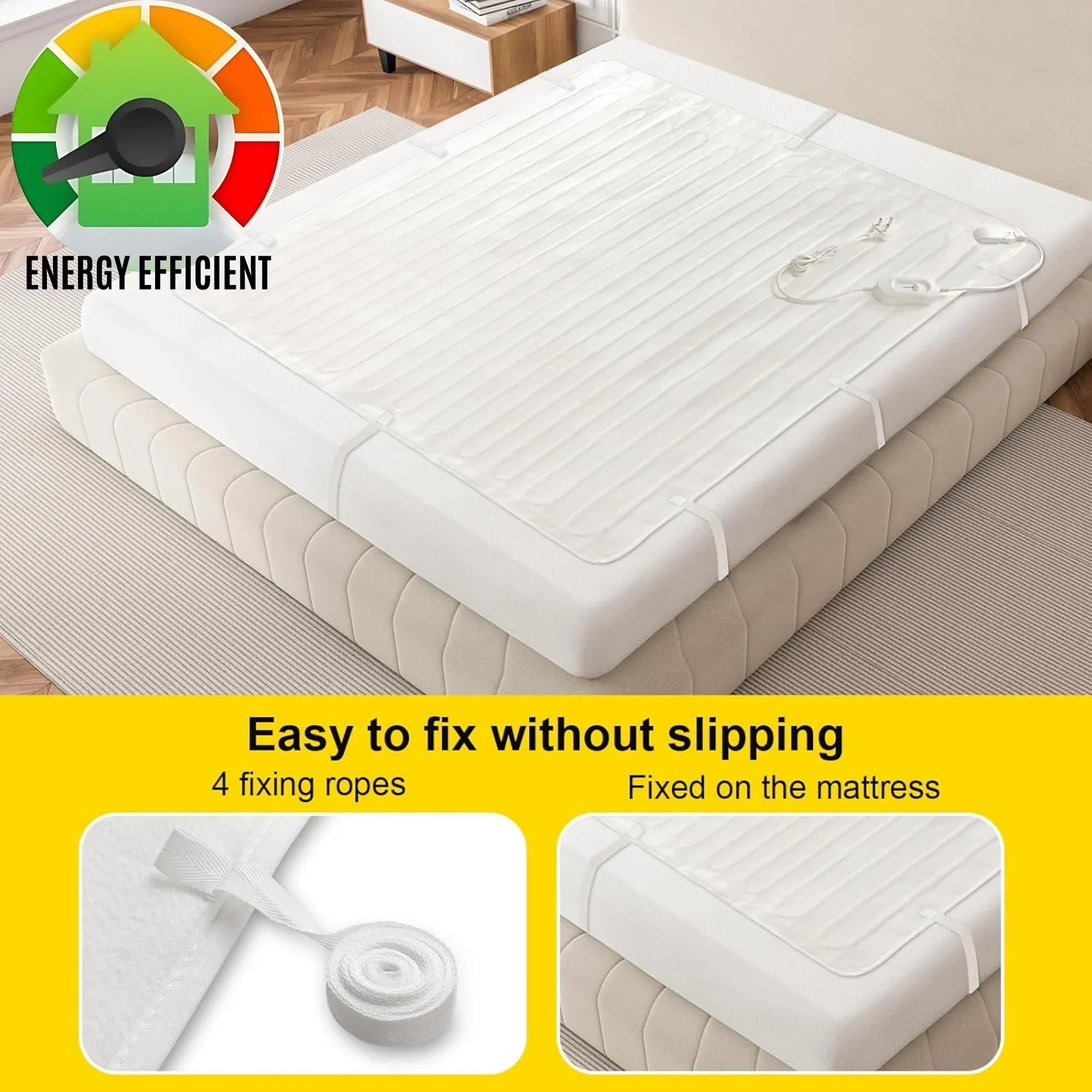 Heated Electric Blanket β Soft Microfiber with 3 Heat Settings Overheat Protection - 4A's Global