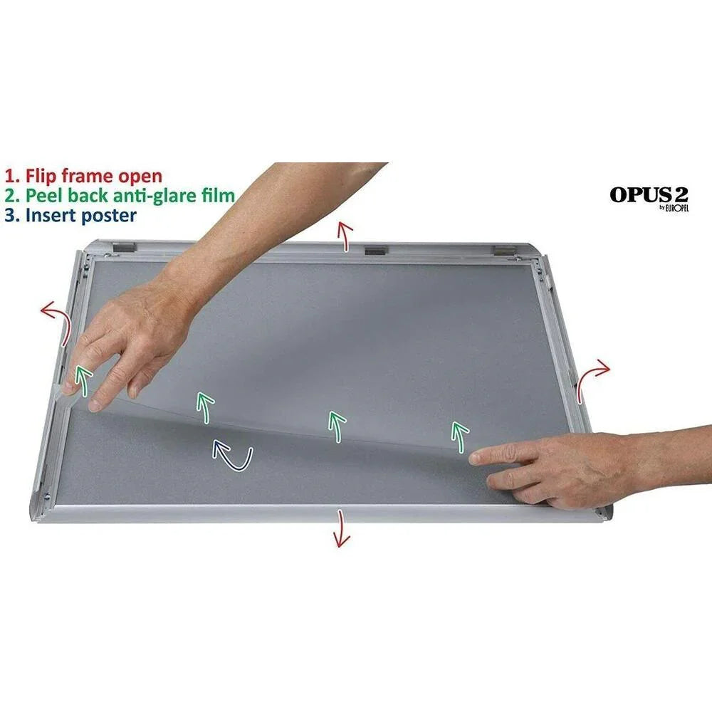 A2 Snap Frames Poster Clip Holders Displays Retail Wall Notice Boards (Silver) , Decor Photo - 4A's Global