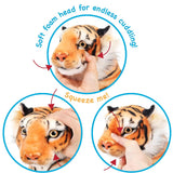 Extra-Large Tiger Plush Stuffed Toy Squeeze Me – 70cm | Soft Stuffed Animal Cushion & Gift (27.5 inches/70 cm) - 4A's Global