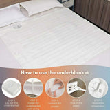 Heated Electric Blanket – Soft Microfiber with 3 Heat Settings Overheat Protection 4A's Global
