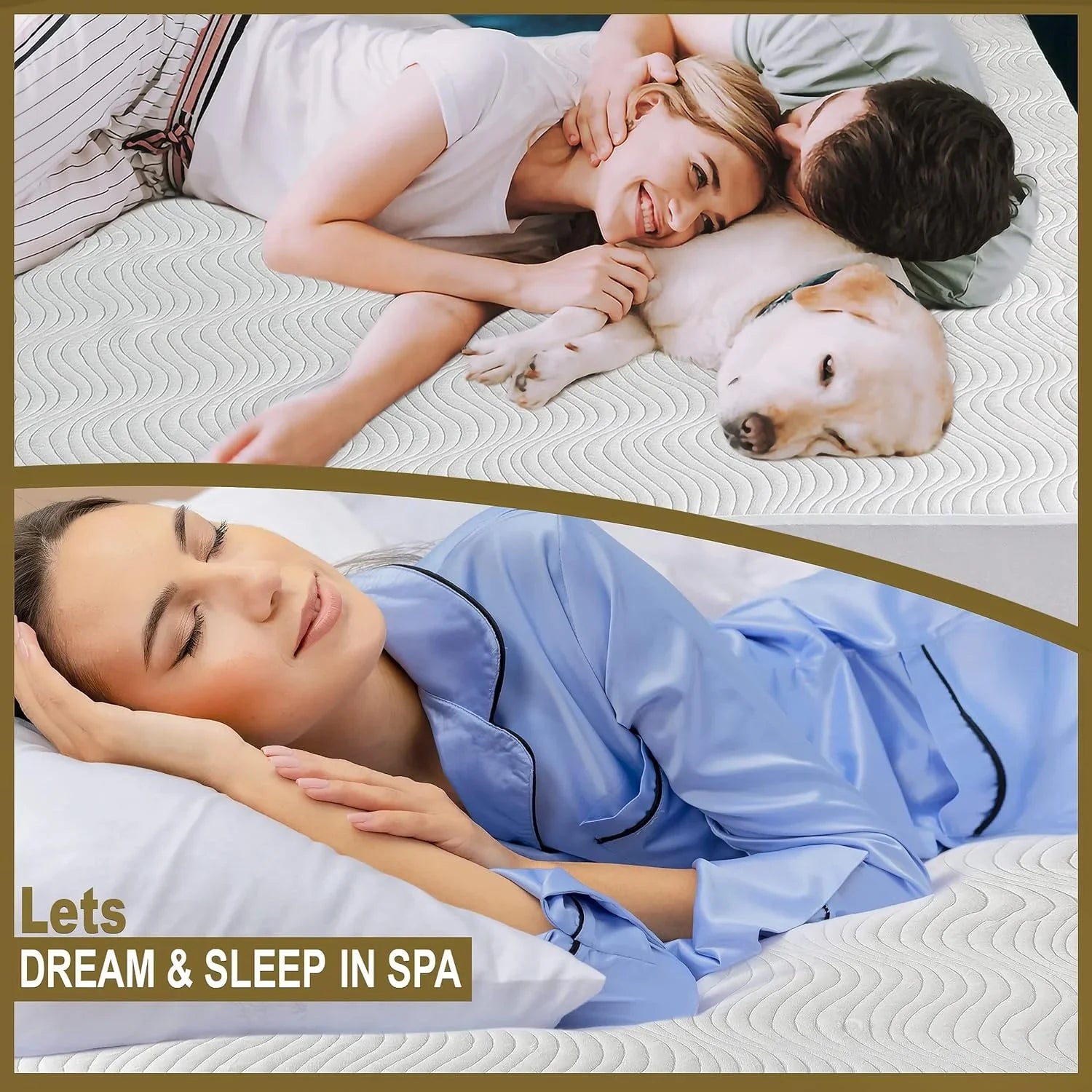 3D Air Layer Bamboo Fabric Mattress Topper Pad – Cooling, Breathable & Hypoallergenic Comfort | Multiple Sizes - 4A's Global