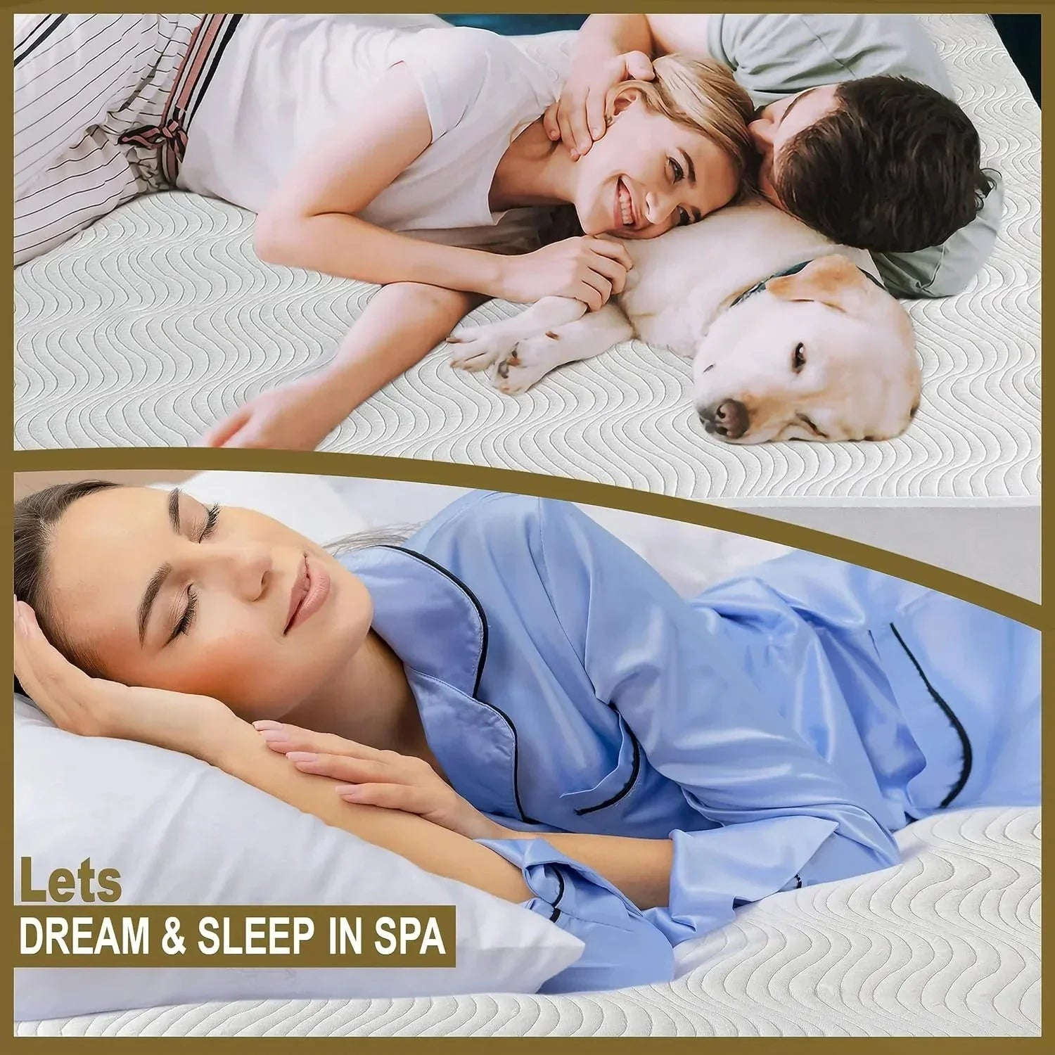 3D Air Layer Bamboo Fabric Mattress Topper Pad – Cooling, Breathable & Hypoallergenic Comfort | Multiple Sizes - 4A's Global