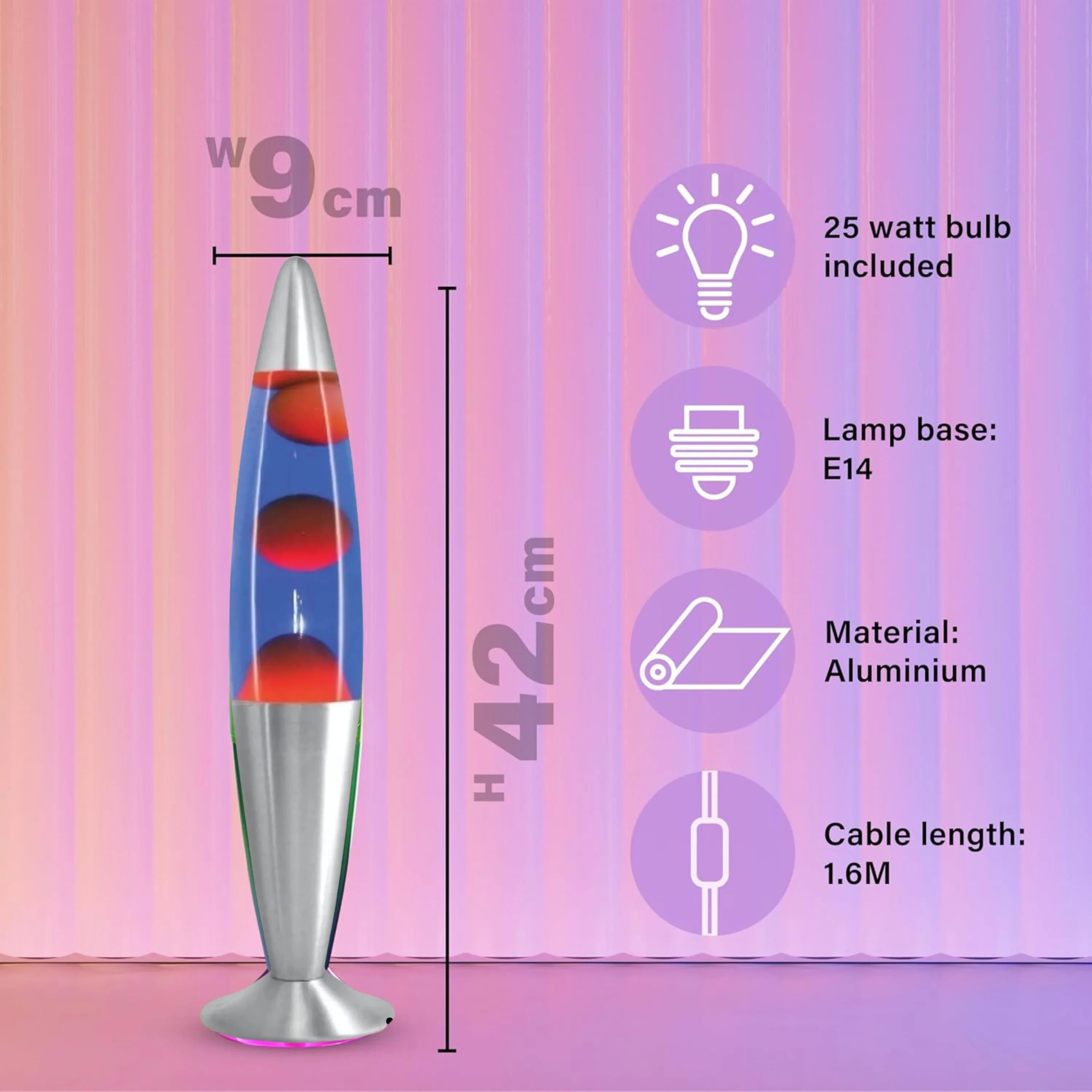 Classic Retro Table Lamp – 16-Inch Decorative Light with Aluminium Base - 4A's Global