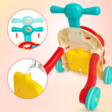 2-in-1 Baby Walker & Activity Table Baby Walker & Activity Center – Musical Push Toy with Basketball Hoop, Piano Keys & Building Blocks (12–36 Months) - 4A's Global