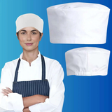 Chef Skull Cap – Breathable, Adjustable & Professional Kitchen Headwear | White - 4A's Global