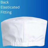 Chef Skull Cap – Breathable, Adjustable & Professional Kitchen Headwear | White - 4A's Global