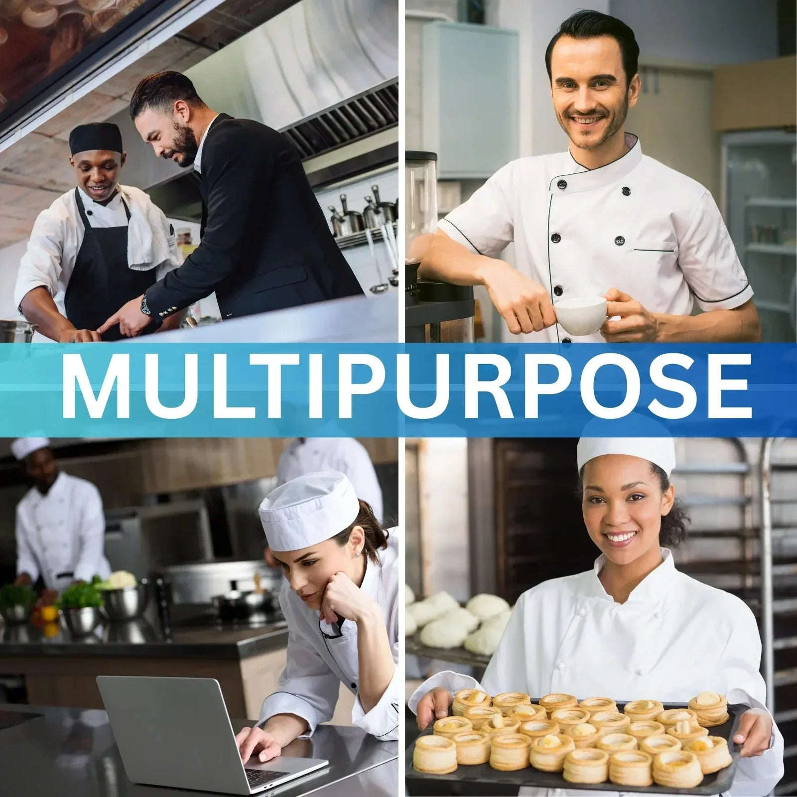 Chef Skull Cap – Breathable, Adjustable & Professional Kitchen Headwear | White - 4A's Global