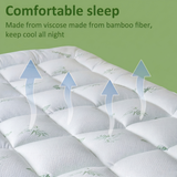 10cm Bamboo Cloud Mattress Topper | Extra Thick 4-Inch Luxury Loft | Breathable, Cooling & Hypoallergenic | Hotel Quality Bed Topper (UK Standard)