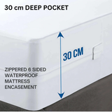CL Fully Zippered Waterproof Mattress Protector Encasement – Bed Bug Proof, Anti-Allergy & Deep Fit - 4A's Global