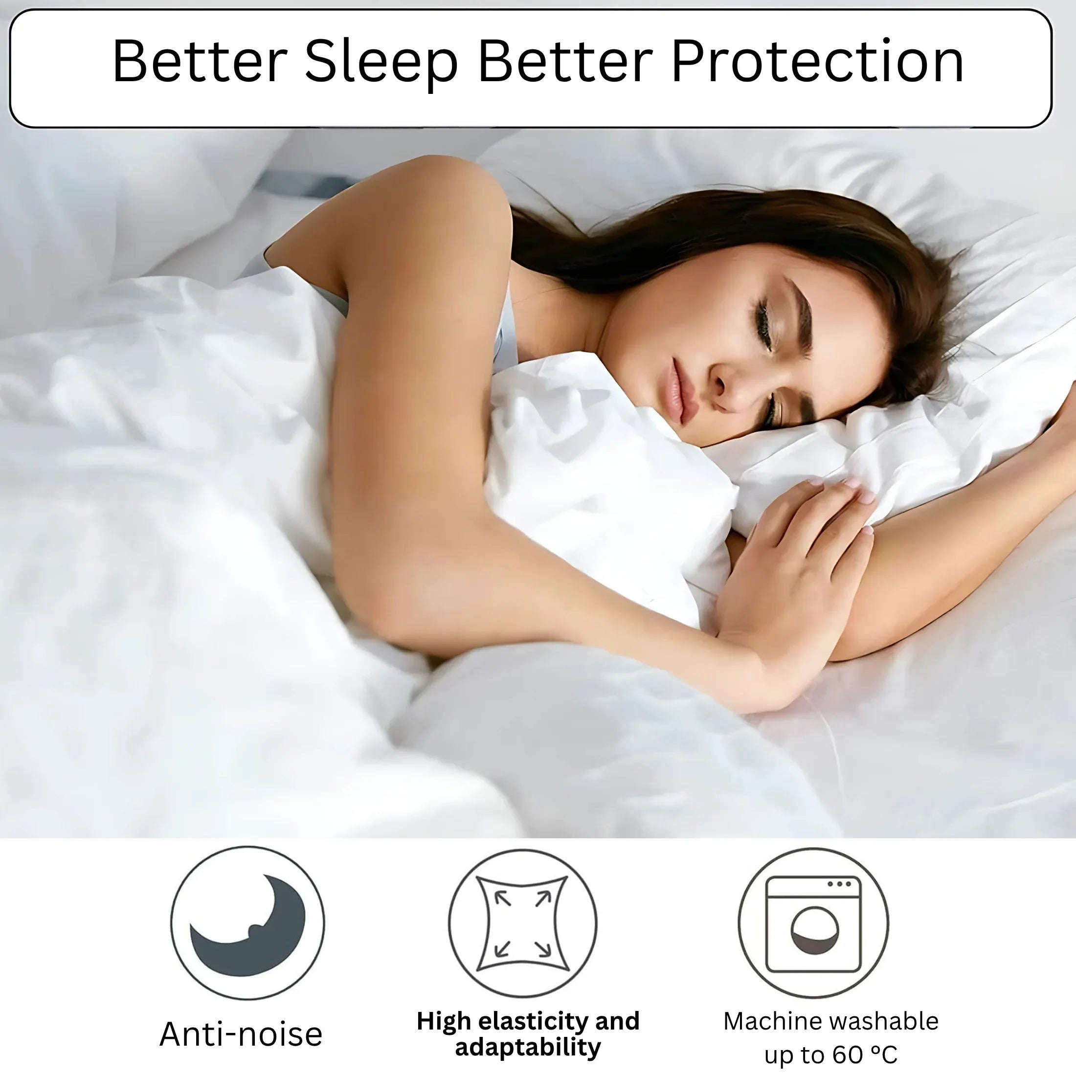 CL Fully Zippered Waterproof Mattress Protector Encasement – Bed Bug Proof, Anti-Allergy & Deep Fit - 4A's Global