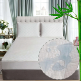 CL Waterproof Bamboo Mattress Protector – Hypoallergenic, Breathable, Fitted Sheet Design, Noise-Free Protection - 4A's Global