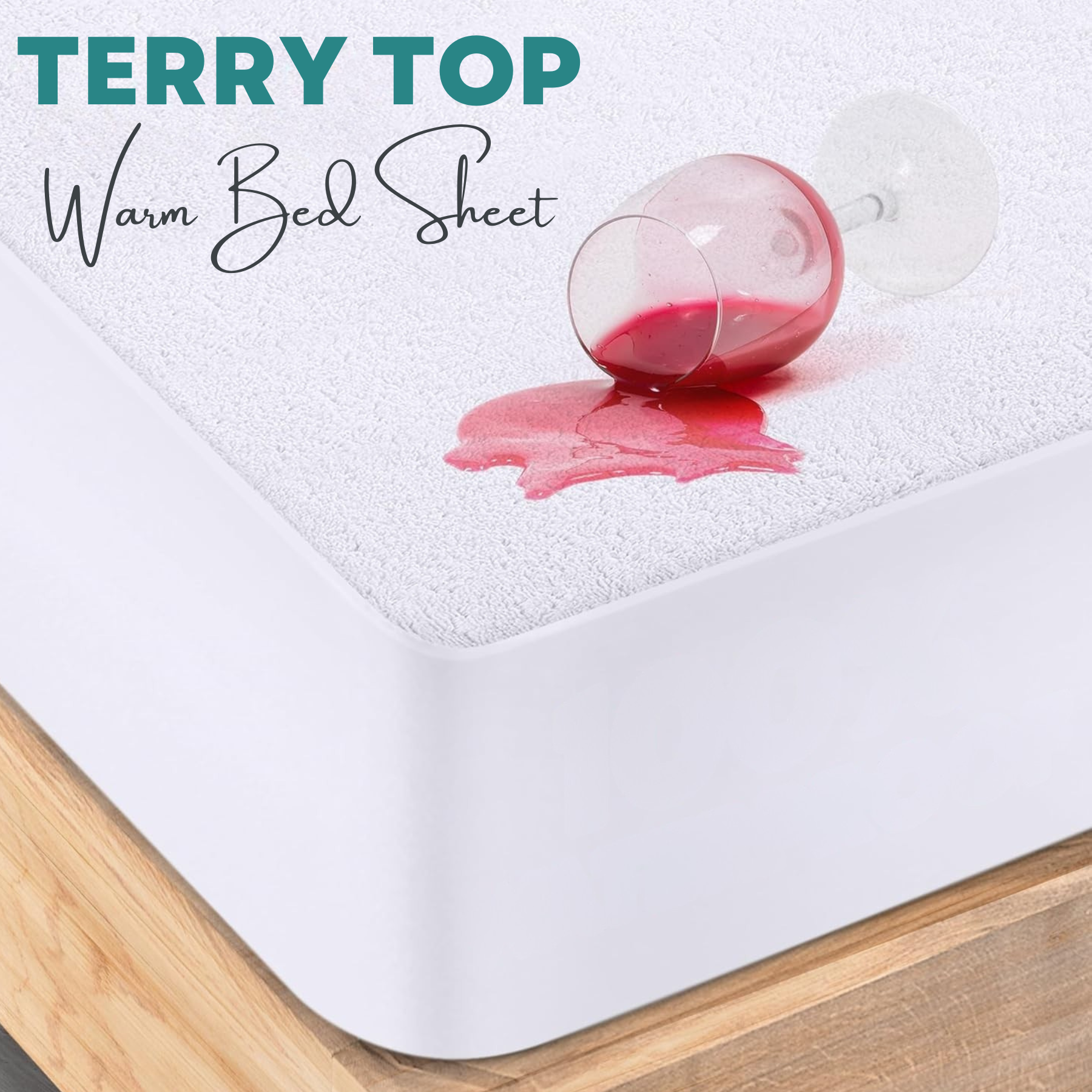 Waterproof Terry Winter Bed Sheet – Soft, Breathable & Allergy-Proof Bedding Protection - 4A's Global