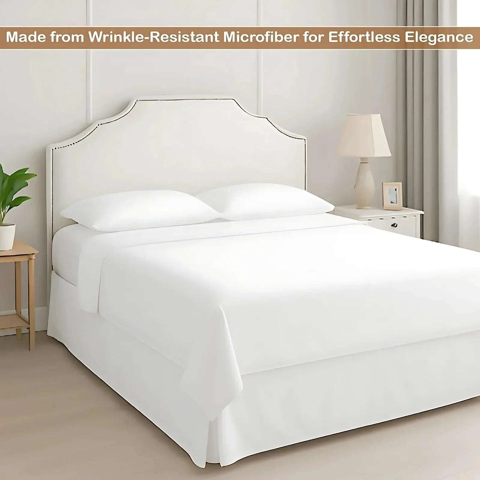 Luxury Pleated Valance Sheets – Hotel-Quality Polycotton Bedding for a Stylish Bedroom Upgrade - 4A's Global