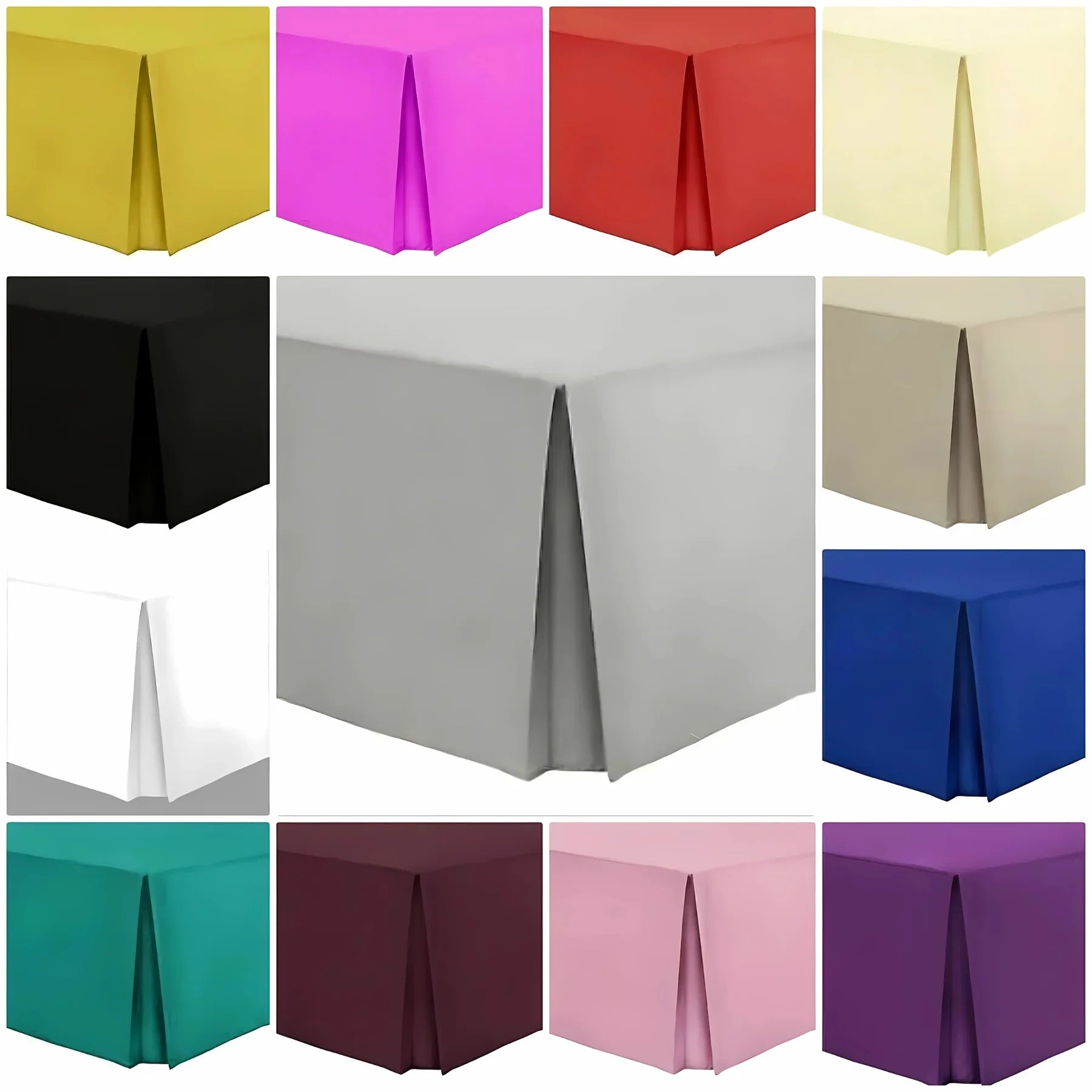 Luxury Pleated Valance Sheets β Hotel Quality Poly-Cotton Platform Base Sheets for Ultimate Comfort & Style - 4A's Global