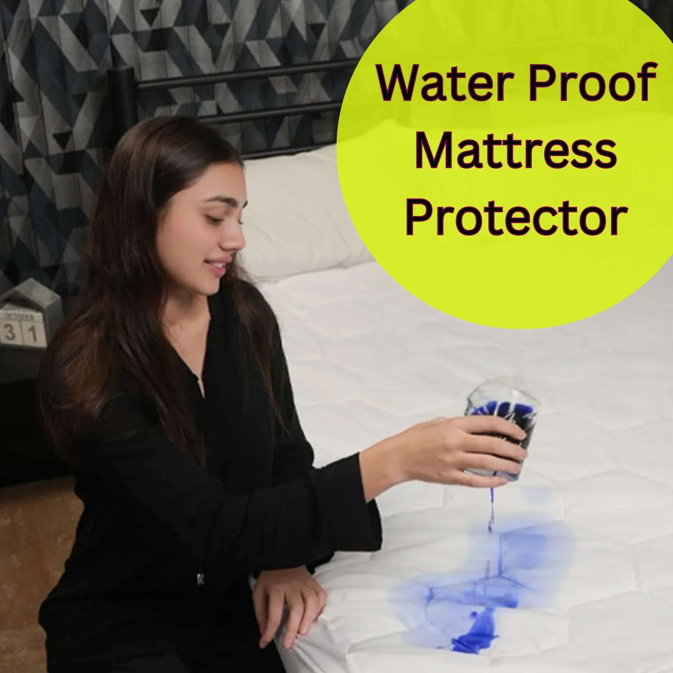 4AS Bunk Bed Waterproof Mattress Protector 30cm Deep - Hotel Quality Sheet Deep Pocket Elasticized Fitted Cover Quilted Soft Touch Breathable Noise-Free Hexagonal Design White - 4A's Global