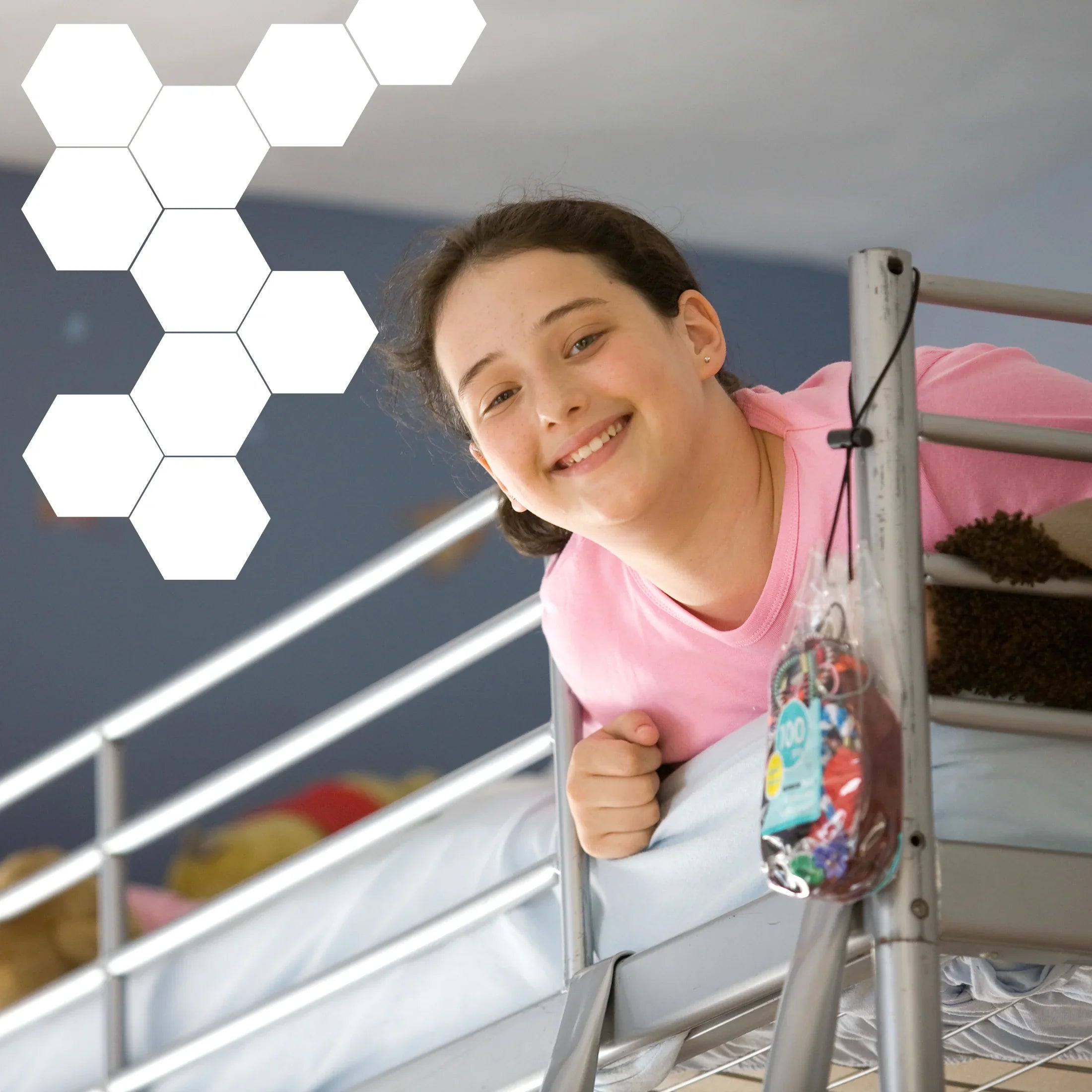 Bunk Bed Mattress Protector Sheet Hexagonal 30cm | Lightweight, Breathable & Stylish | 76x190+30cm Mattress Protector Sheet Cover 360 Elasticated Sheet – Noiseless & Deep Fit - 4A's Global