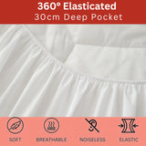 Bunk Bed Mattress Protector Sheet Hexagonal 30cm | Lightweight, Breathable & Stylish | 76x190+30cm Mattress Protector Sheet Cover 360 Elasticated Sheet – Noiseless & Deep Fit - 4A's Global