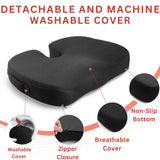 Memory Foam Seat Cushion โ Ergonomic Cooling Comfort for Office, Car & Home | 45x35cm | Black - 4A's Global