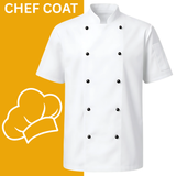 HH Chef Jacket Set Professional | Short Sleeve | Breathable & Durable Kitchen Uniform | Unisex Culinary Workwear for UK Chefs & Students (Copy) - 4A's Global