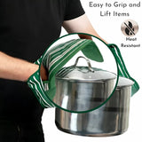 Double Oven Mittens Gloves – Cotton Heat Resistant Kitchen Mitts for Everyday Cooking & Baking - 4A's Global